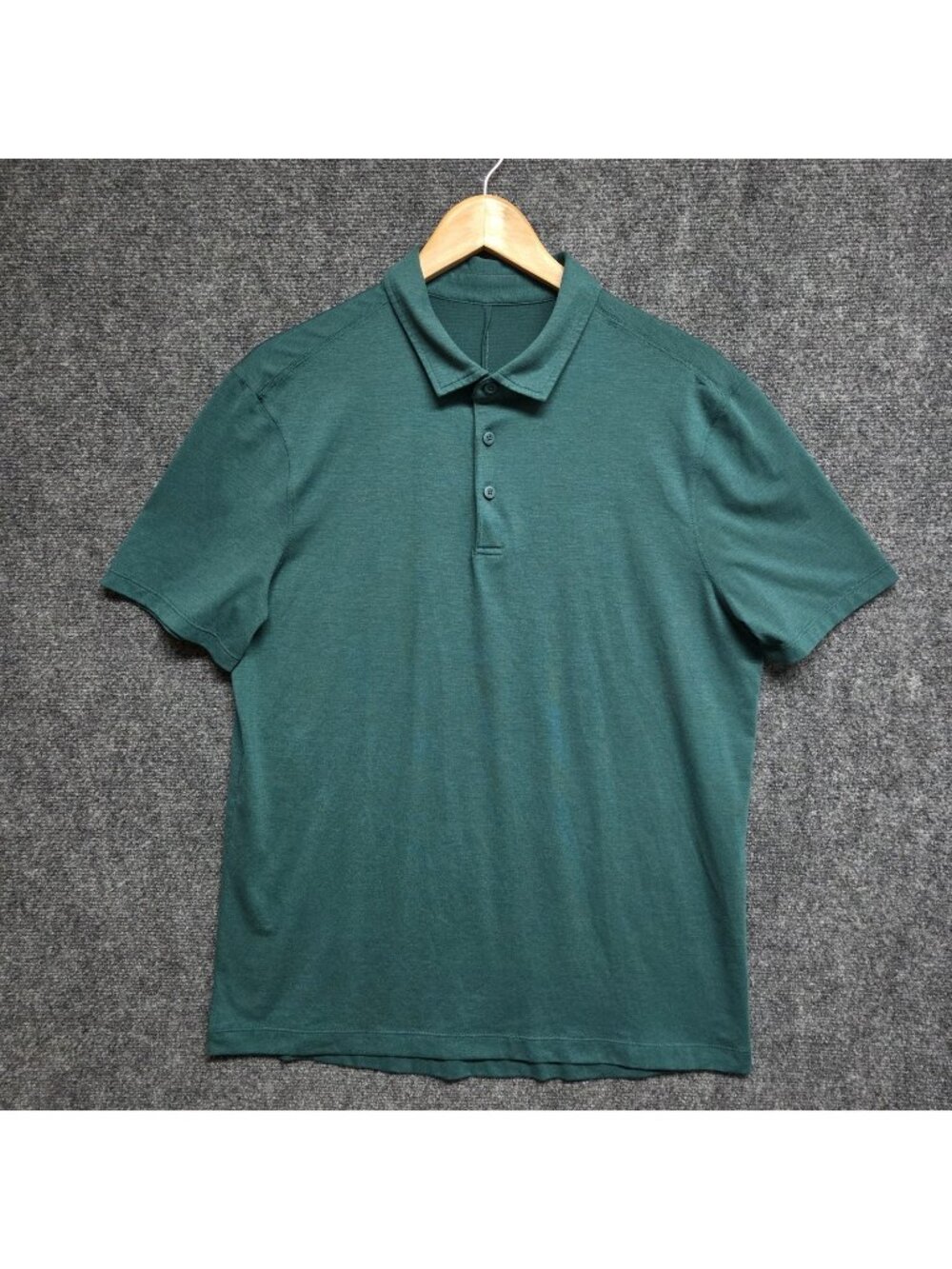 Lululemon Shirt Mens Lage Green Jasper Evolution Polo Athleisure Performance